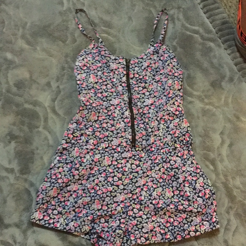 Floral pinup fitted romper urban outfitters 6